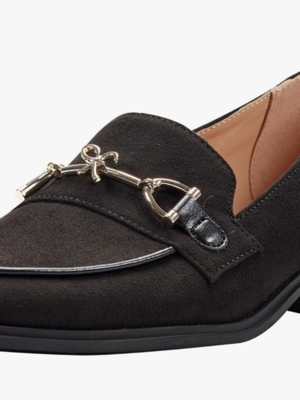 Bandolino Rummie Dark Brown Suede  Loafer with Gold Bit Accent Size 8 Women's